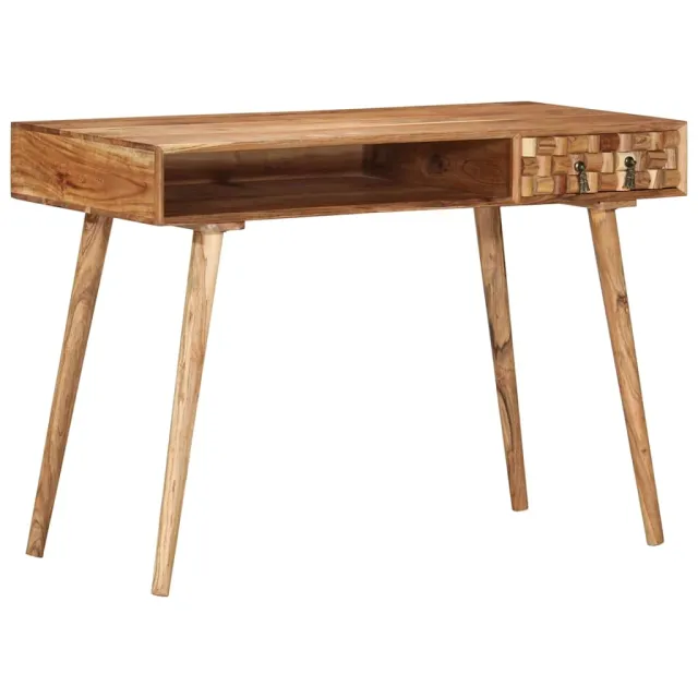 vidaXL Schrijftafel 110x50x76 cm massief acaciahout Bruin