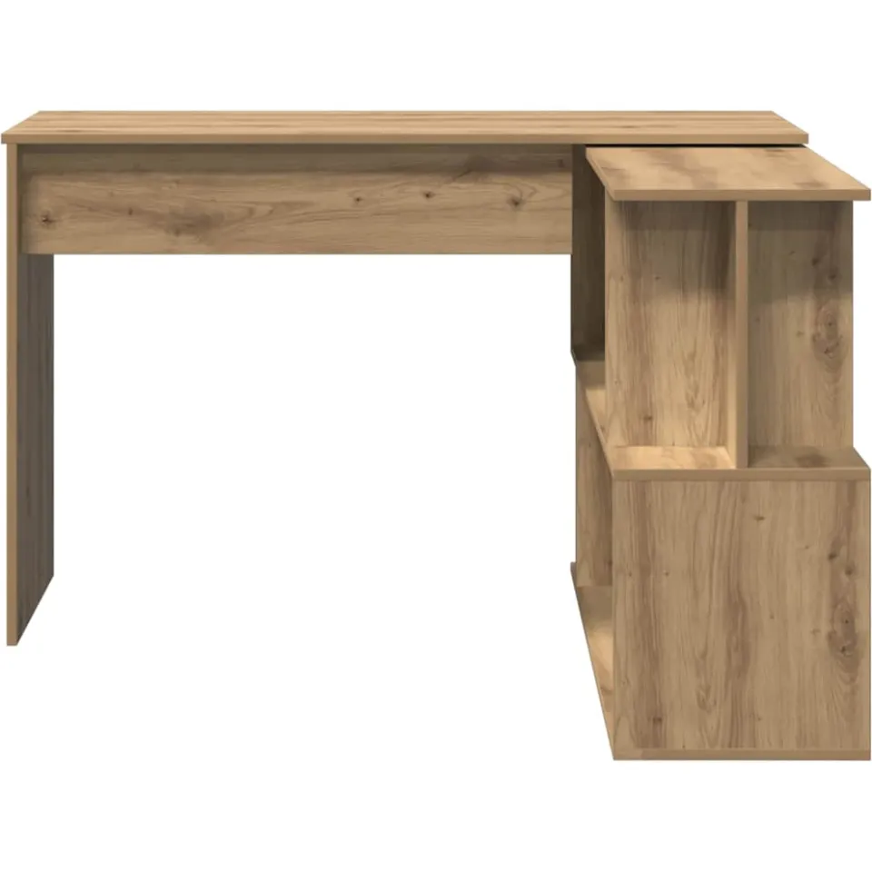 vidaXL Hoekbureau 200,5x50x76 cm bewerkt hout artisanaal eikenkleur Bruin