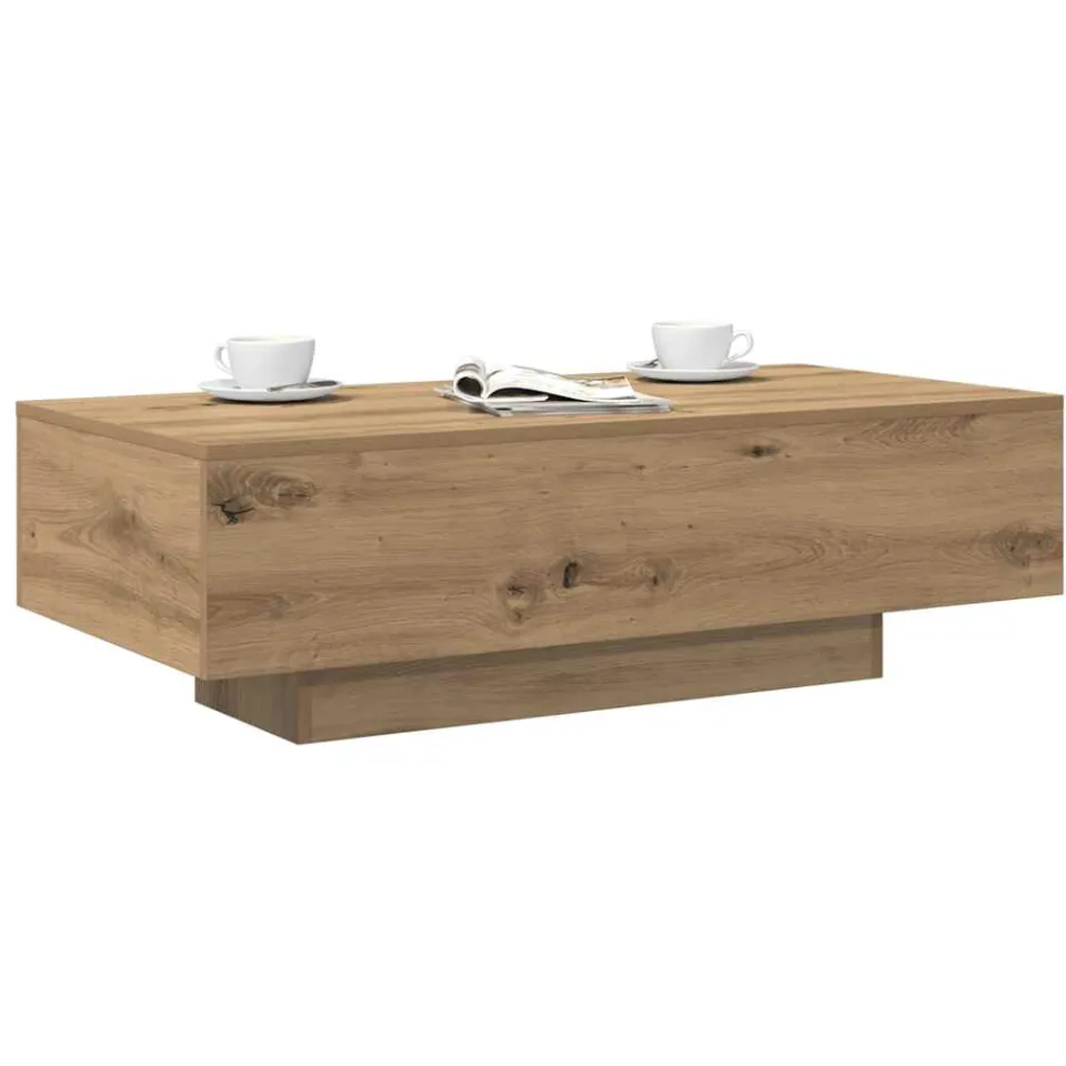 vidaXL Salontafel 100x49,5x31 cm bewerkt hout artisanaal eikenkleur Bruin