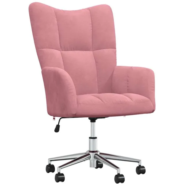 vidaXL Relaxstoel - fluweel - roze