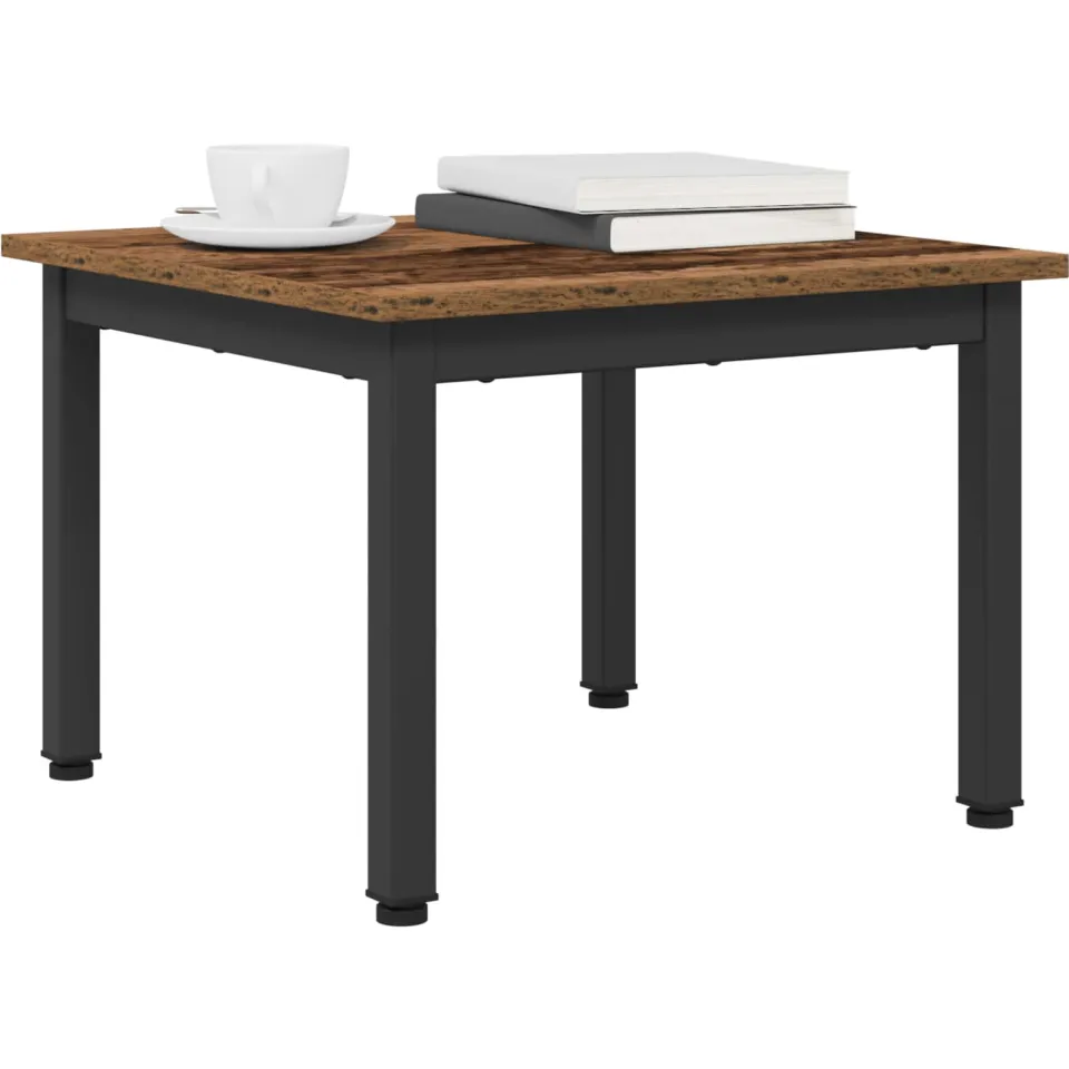 vidaXL Salontafel Oudhout 50 x 50 x 36 cm Bewerkt hout bruin