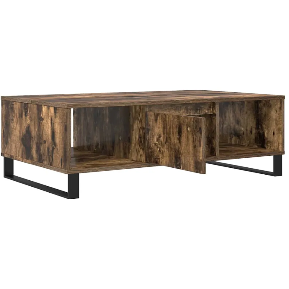 vidaXL Salontafel 104x60x35 cm bewerkt hout gerookt eikenkleurig Bruin