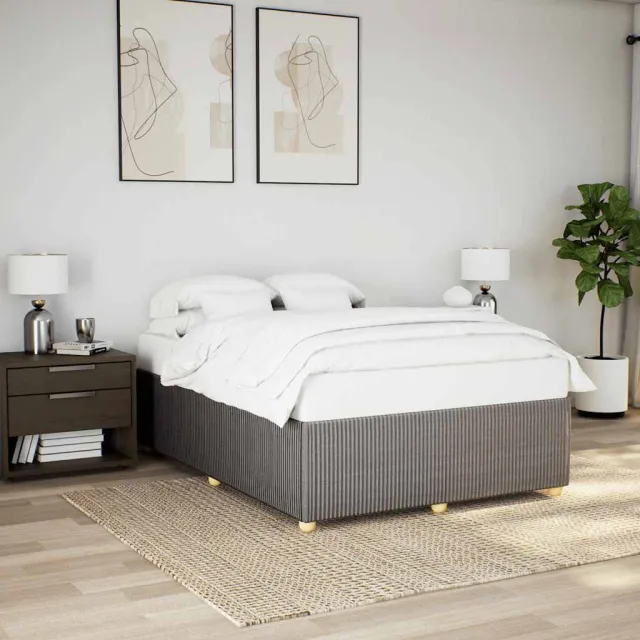 vidaXL Bedframe zonder matras stof taupe 160x200 cm