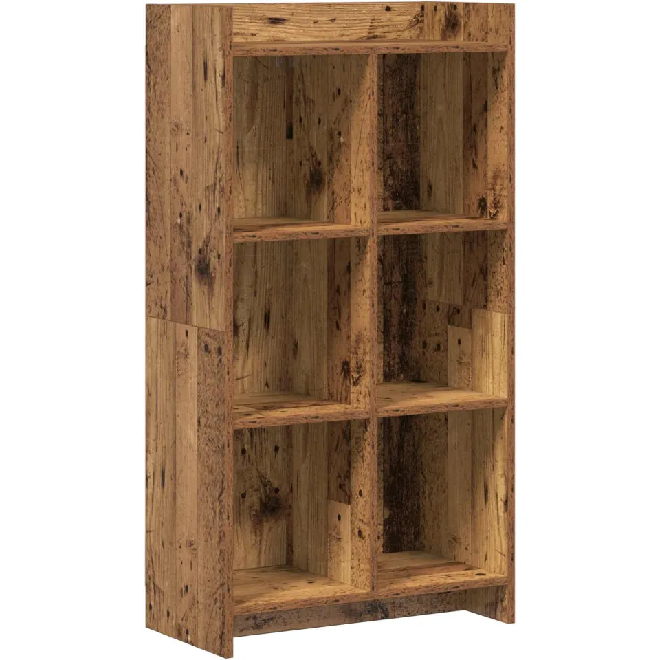 vidaXL Boekenkast Oud hout 59 x 30 x 111 cm Bewerkt hout bruin, foto 3