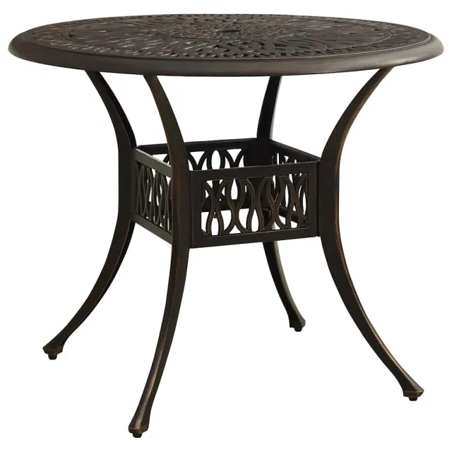vidaXL Tuintafel 90x90x74 cm gietaluminium bronskleurig Bruin