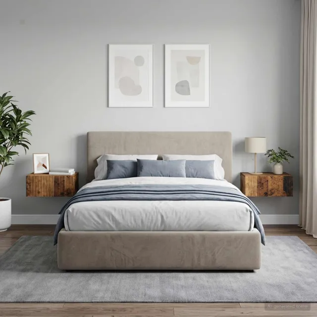 vidaXL Wandbeugel Bedkast 2 st Oud hout 49 x 34,5 x 20 cm Bewerkt hout bruin, foto 2