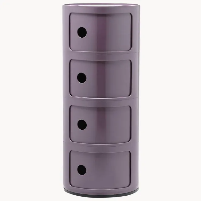 Kartell Design container Componibili, 4 modules, H 77 cm Paars