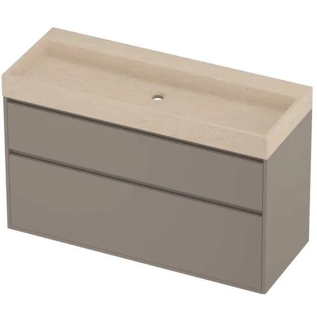 Proline Evoli Badmeubelset Hardsteen Loft Centraal 120x46x75 cm Sand Stone Clay Beige