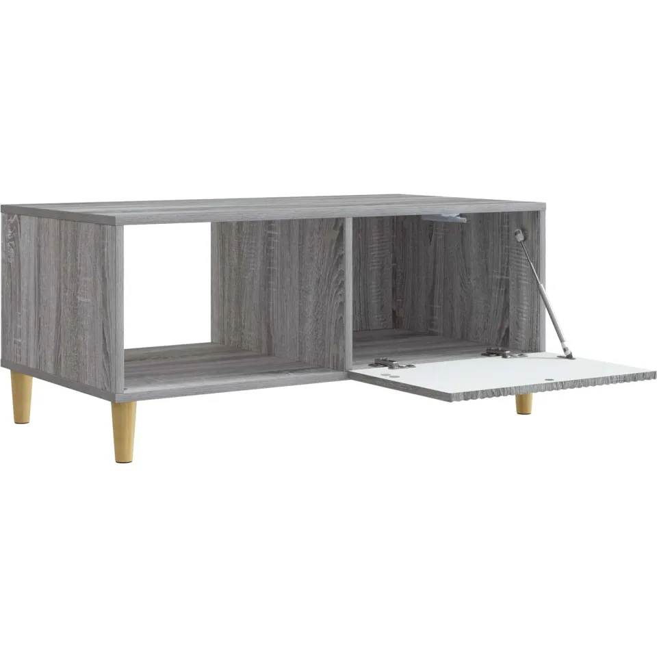 vidaXL Salontafel Grijs sonoma 90 x 50 x 40 cm Bewerkt hout, foto 3