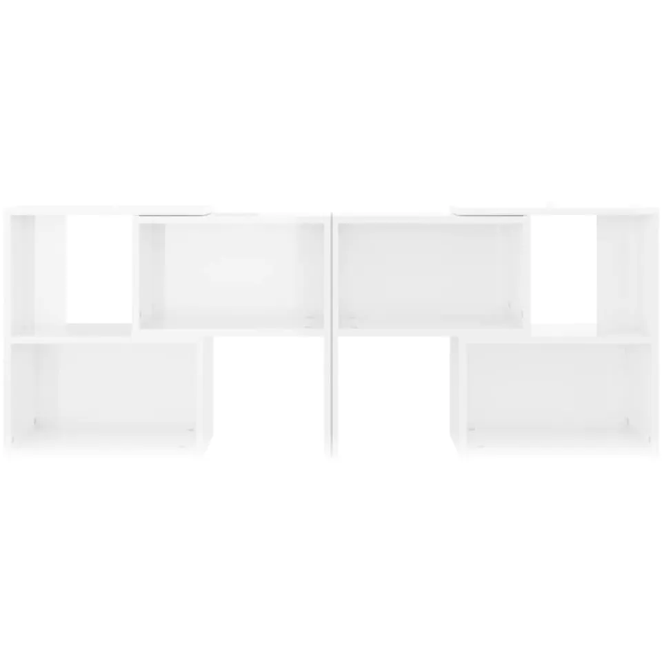 vidaXL Tv-meubel 104x30x52 cm bewerkt hout hoogglans wit