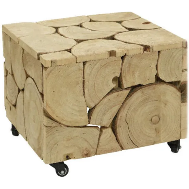 Kaemingk BV Tafel paulwoniah.wielen l36b36h34cm naturel
