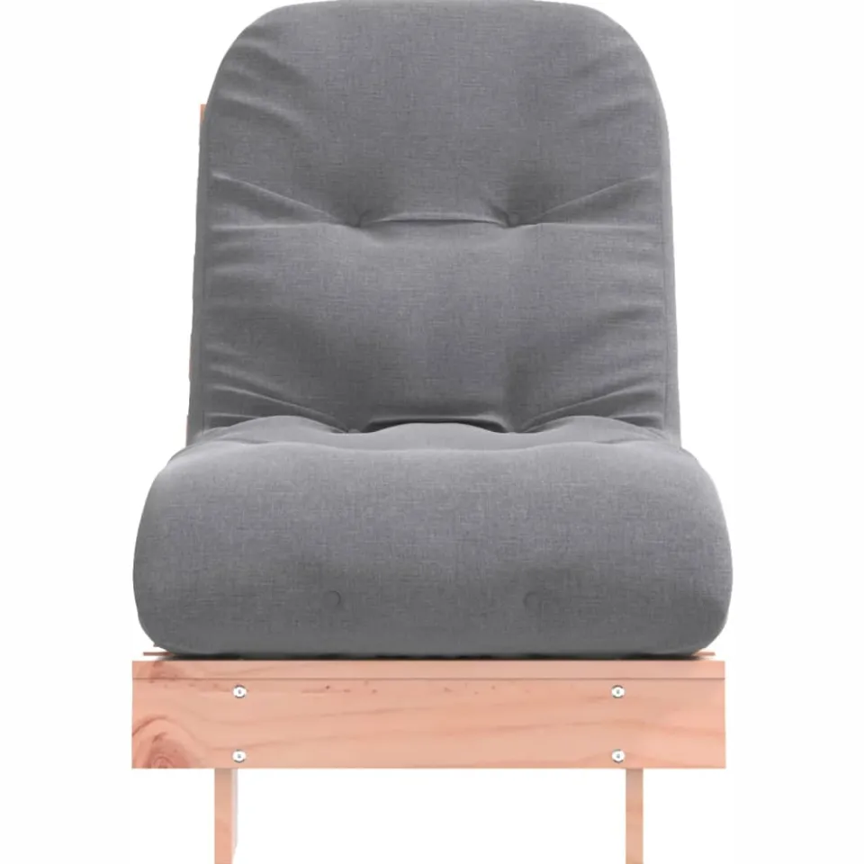 vidaXL Futon slaapbank met matras 60x206x11 cm massief douglashout Bruin
