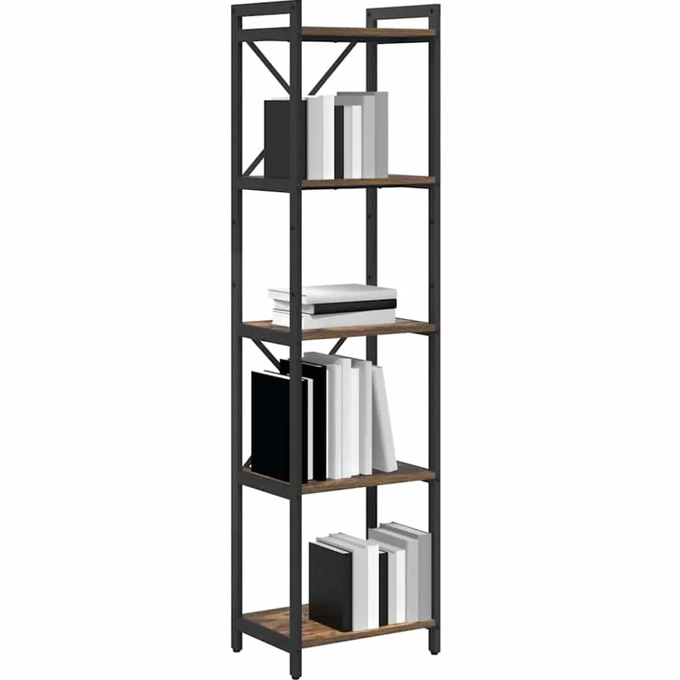 vidaXL Boekenkast 40 x 30 x 155 cm Bewerkt hout Gerookt eiken Bruin