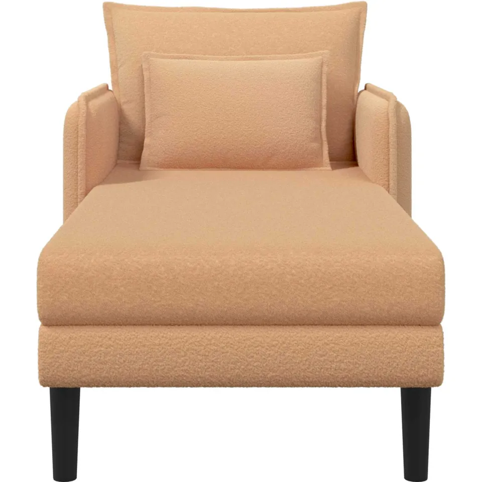 vidaXL Grote chaise longue Beige Bouclé