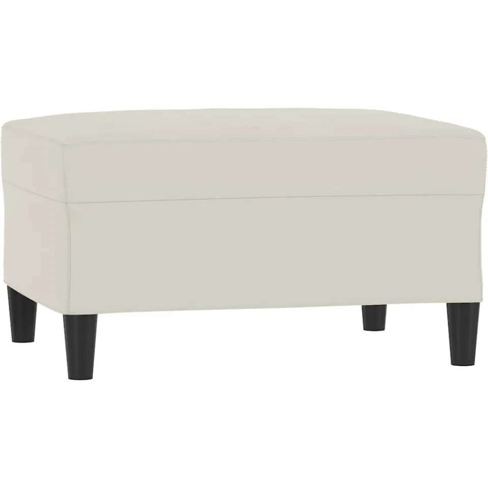 vidaXL Voetenbank 70x55x41 cm fluweel crèmekleurig, foto 3