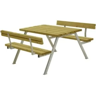 Trendyard Picknicktafel Balkon Alpha Geimpregneerd Hout 2 Rugleuningen
