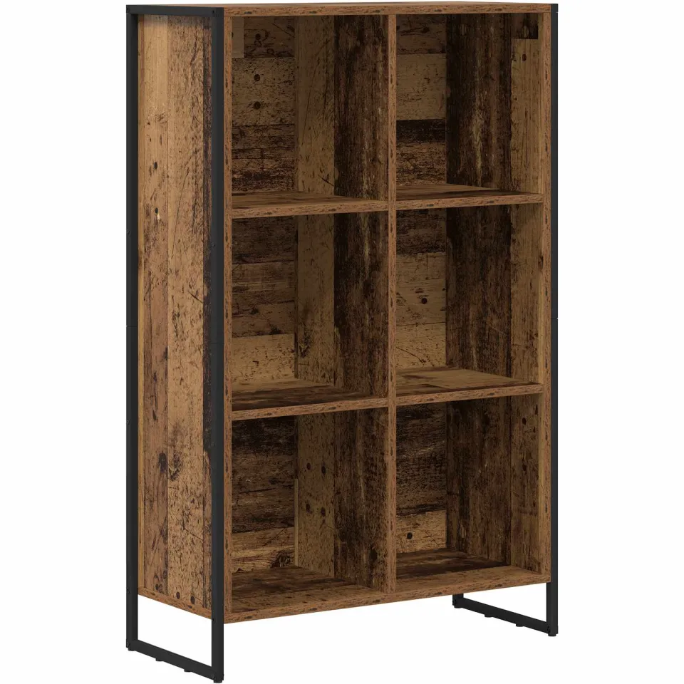 vidaXL Boekenkast Oud Hout 68 x 30 x 108 cm Bewerkt hout bruin, foto 3