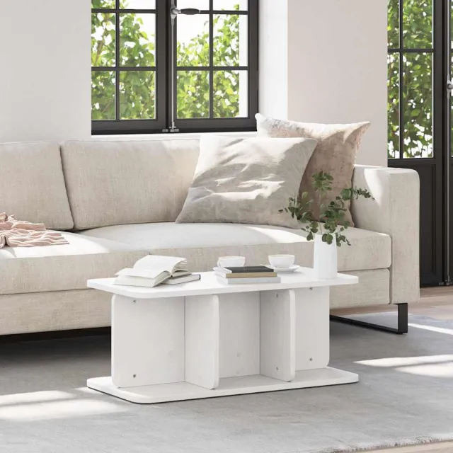 vidaXL Salontafel Wit 80 x 39,5 x 33,5 cm Massief grenenhout, foto 2