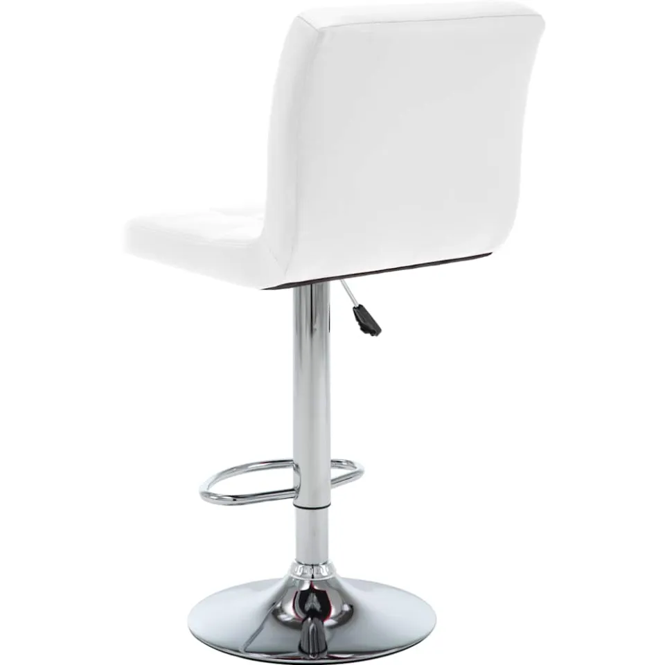 vidaXL Barstoelen 2 st kunstleer wit, foto 4