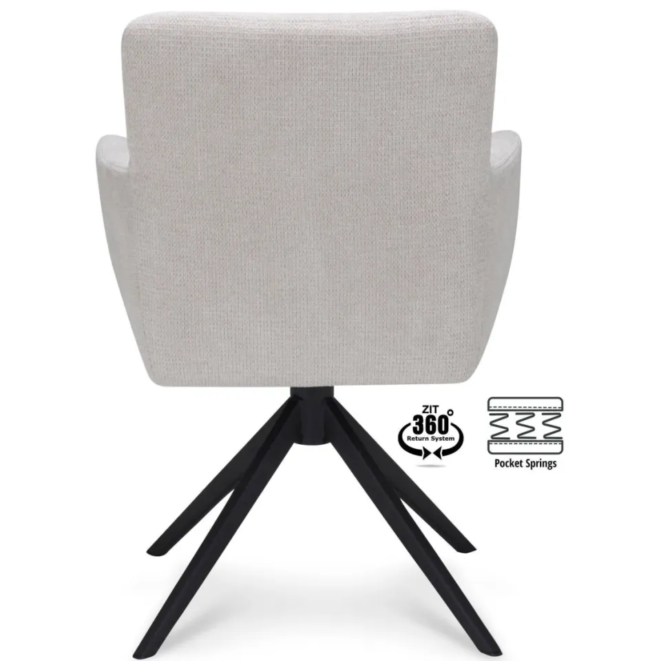 Wehkamp Home Meau armstoel beige, foto 2