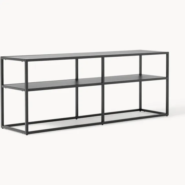 Westwing Collection Metalen tv-meubel Neptun Zwart