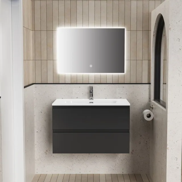 Boss & Wessing Liva badkamermeubelset mat zwart