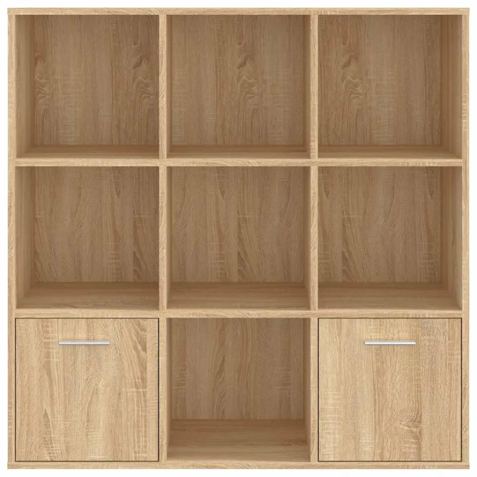 vidaXL Boekenkast 98x30x98 cm bewerkt hout sonoma eikenkleurig, foto 4