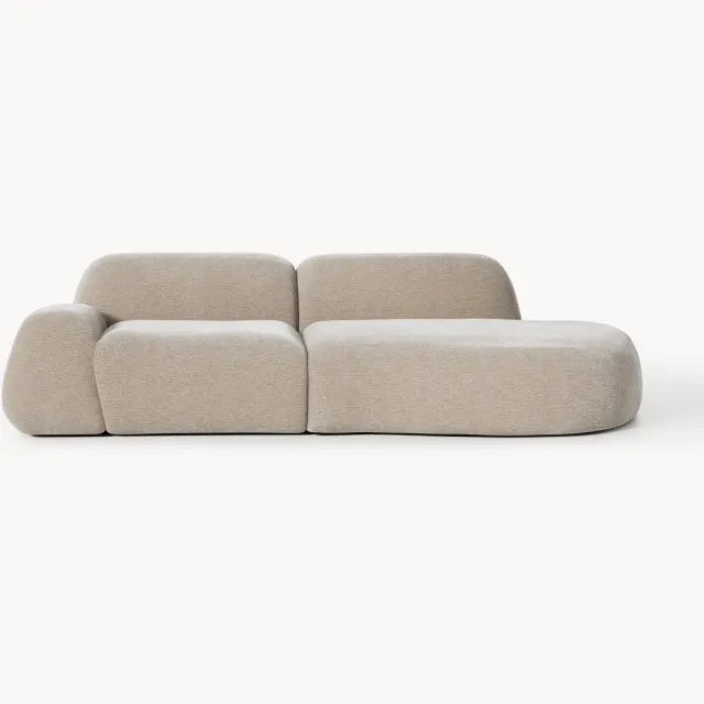 Westwing Collection Modulaire chaise Wolke (3-zits) Beige