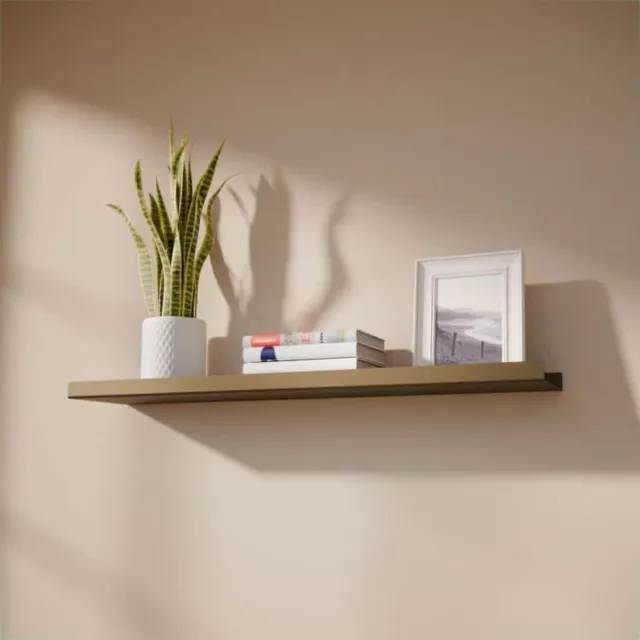 Metalen Wandplank Edge Bronze C33 80 cm - Kunst van Staal