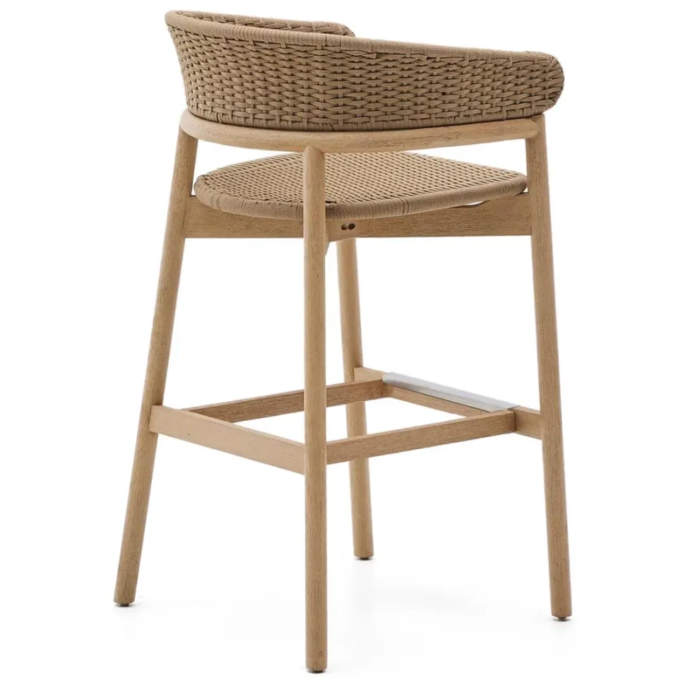 Kave Home Arinella outdoor barkruk acaciahout beige, foto 3