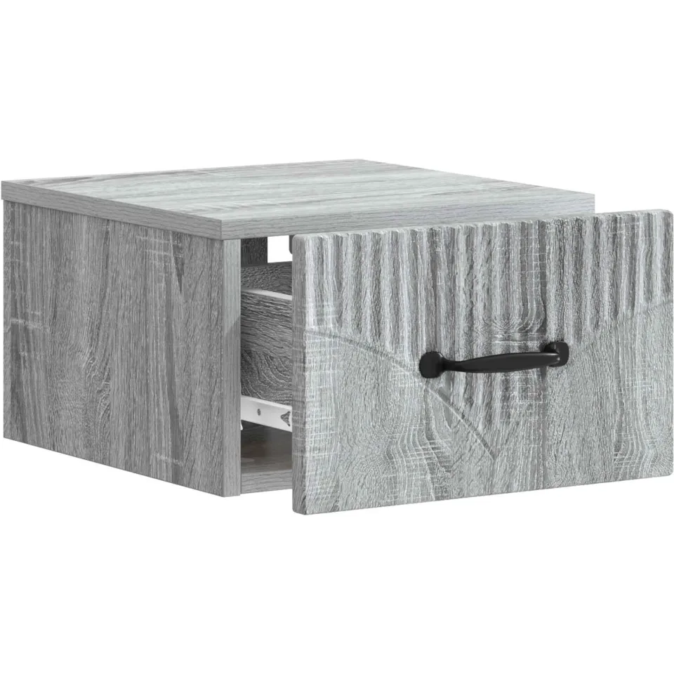vidaXL Wandbeugel Bedkast Grijs sonoma 34,5 x 33 x 20 cm Bewerkt hout, foto 3