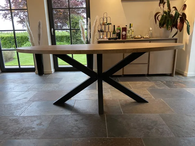Maxfurn Lynn - Ovale eettafel Lynn | Zeer krasvast | Kleur: Natur | Afm. 200x102cm Natuurlijk eiken