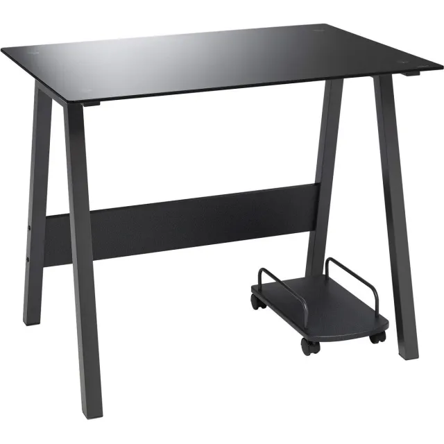 Piranha Furniture Piranha BARBEL Bureau - Zwart Glas - Compact - PC 7bg