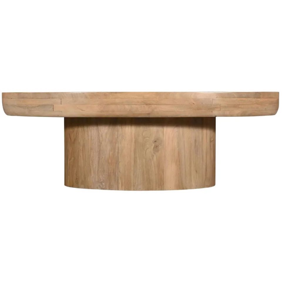 Giga Meubel Salontafel Sola Ovaal - Mangohout - Naturel - 120x65x39cm, foto 2
