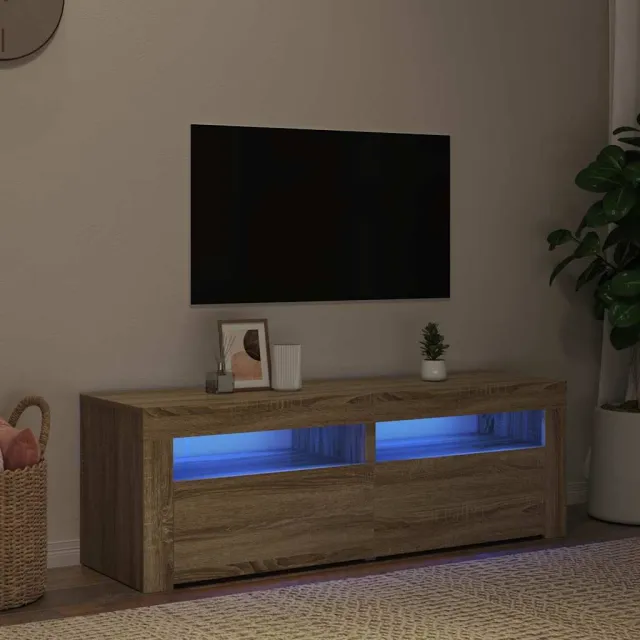 vidaXL Tv-meubel met LED-verlichting 120x35x40cm sonoma eikenkleurig, foto 2