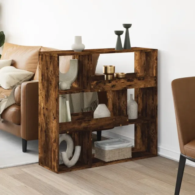 vidaXL Kamerscherm 100x33x94,5 cm bewerkt hout gerookt eikenkleurig, foto 2