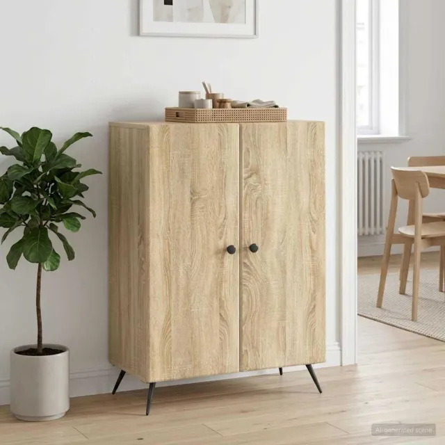 vidaXL Dressoir Sonoma Eiken 66 x 34,5 x 90 cm Bewerkt hout Bruin