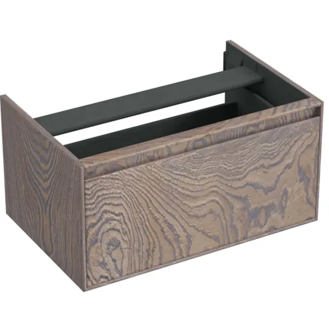 Forzalaqua Onderkast Forzalaqua Reno 80x51x40 Cm 1 La Softclose Eiken Silver Grey Bruin