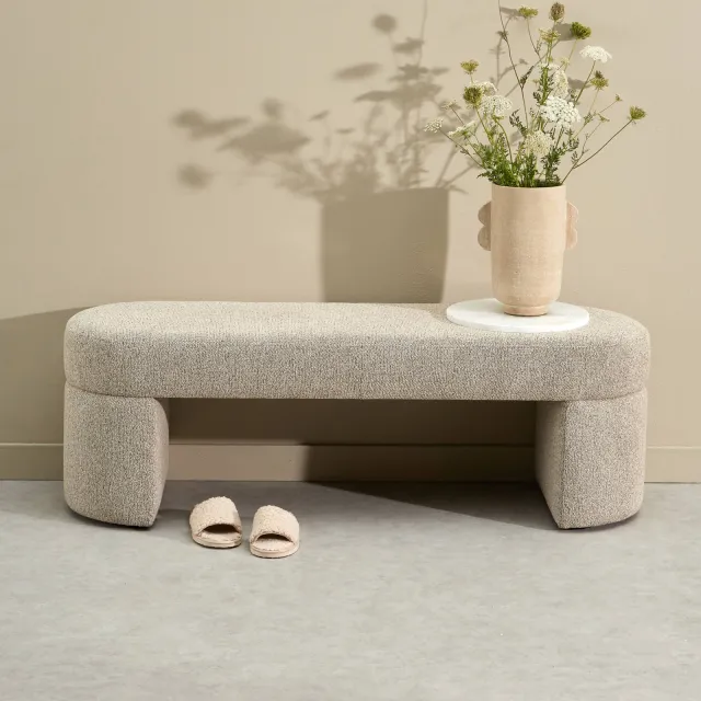 NOUS Living Nice eetkamerbank taupe, foto 2