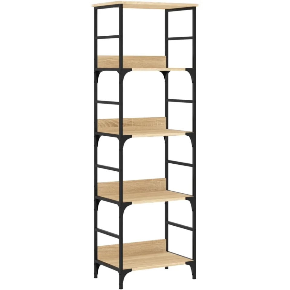 vidaXL Boekenrek 50x33x153 cm bewerkt hout sonoma eikenkleurig, foto 3