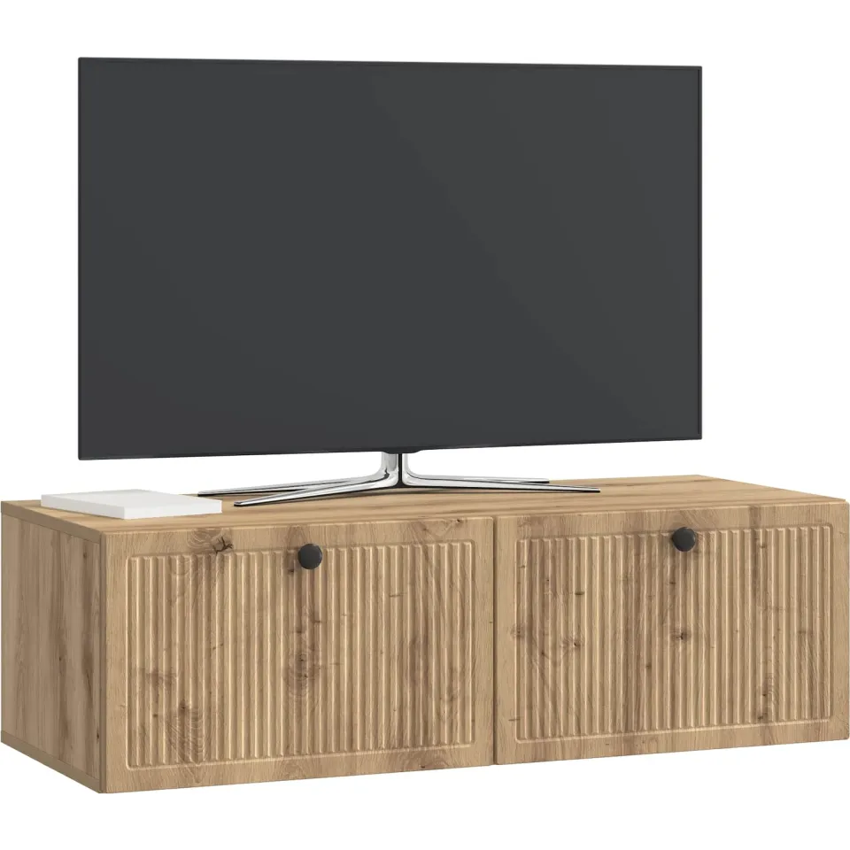 vidaXL Wandbeugel TV-kast 98 x 41 x 30 cm Artisanaal eiken Bruin