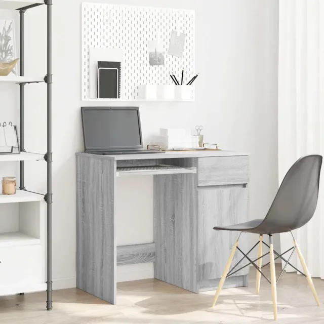 vidaXL Bureau 86x49x76 cm spaanplaat grijs sonoma, foto 2
