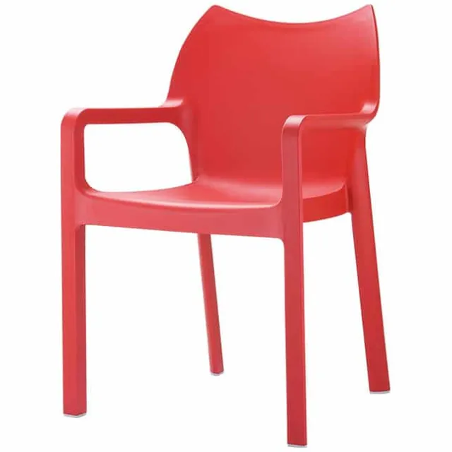 Stoel Diva rood kunststof