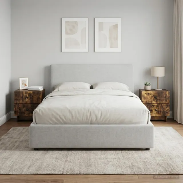 vidaXL Nachtkastje 2 st Gerookt eiken 43 x 34,5 x 47,5 cm Bewerkt hout, foto 2