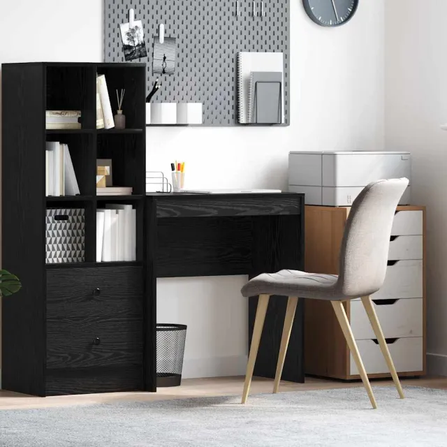 vidaXL Bureau Zwart Eiken 70 x 40 x 76 cm, foto 2