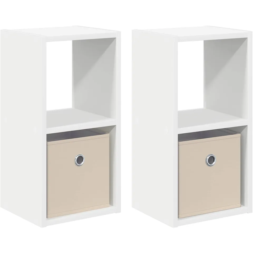 vidaXL Nachtkastje 2 st Wit 25,5 x 22 x 49,5 cm Bewerkt hout, foto 3