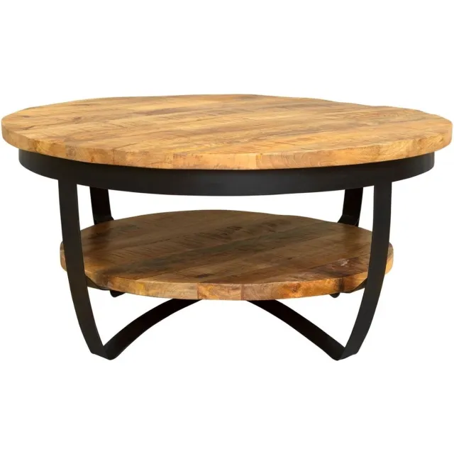 Starfurn Salontafel naturel | paras | rond | mangohout | 43 (h) x 90 cm