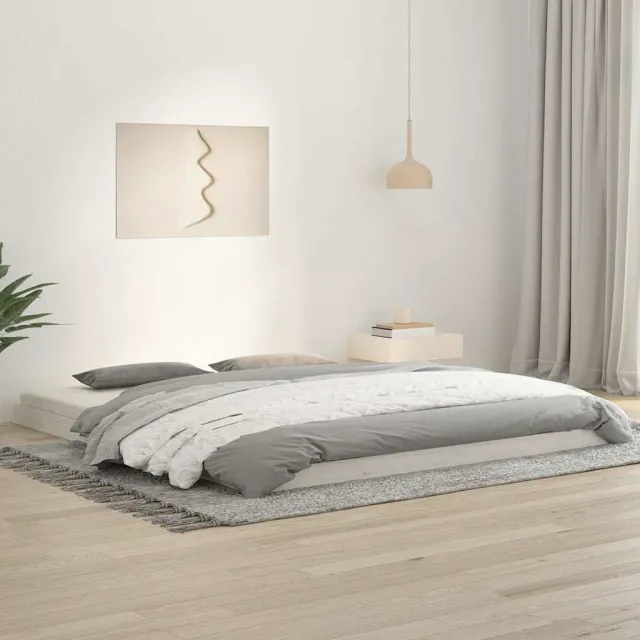 vidaXL Bedframe massief grenenhout wit 180x200 cm