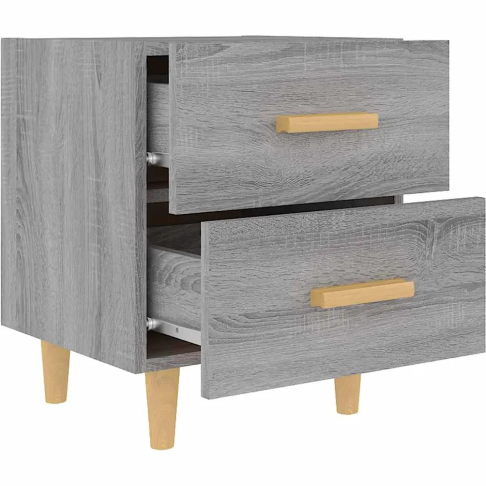 vidaXL Nachtkastjes 2 st 40x35x47,5 cm grijs sonoma eikenkleurig, foto 4