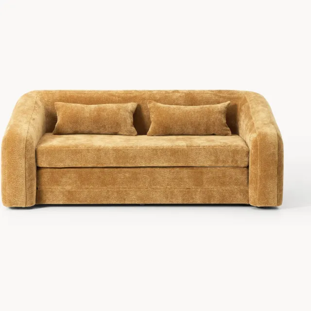 Westwing Collection Slaapbank Eliot (2-zits) Geel